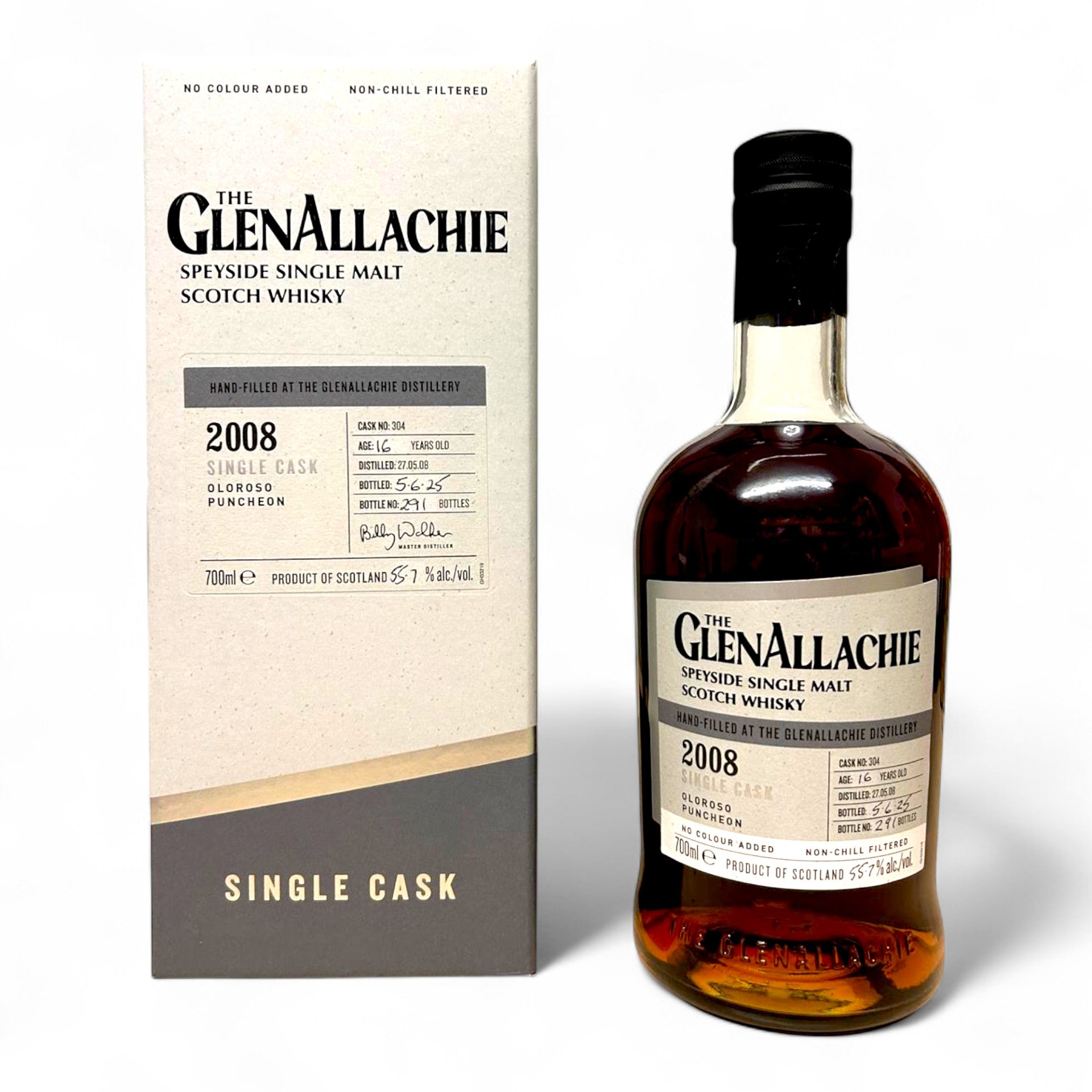Poncheon GlenAllachie 16 Year Old 2008 Single Oloroso Puncheon #304 Distillery ...